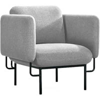 rapidline capri lounge chair 1-seater light grey