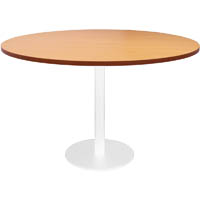 rapidline round table disc base 1200mm beech/white