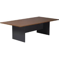 rapid worker boardroom table 2400 x 1200mm cherry/ironstone