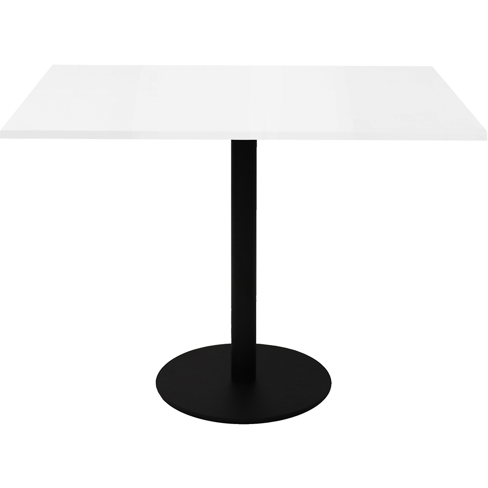 Image for RAPIDLINE SQUARE MEETING TABLE DISC BASE 900MM NATURAL WHITE/BLACK from Angletons Office National
