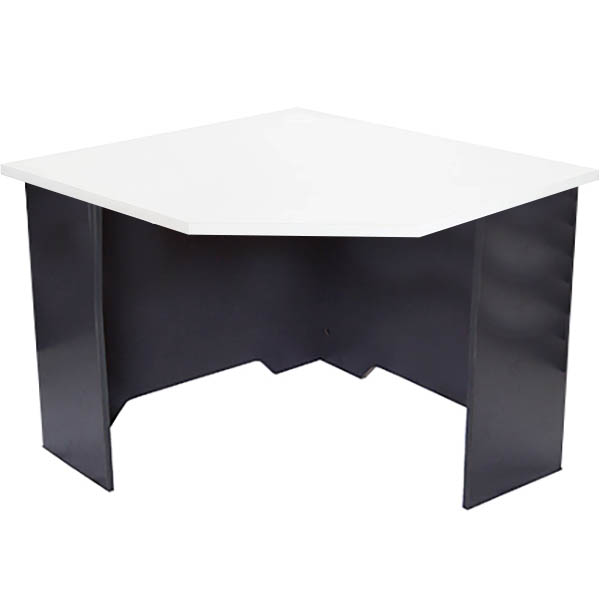 Image for RAPID WORKER CORNER WORKSTATION UNIT 900 X 900 X 600MM WHITE/IRONSTONE from Office National Barossa