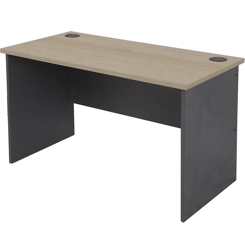 Image for RAPID WORKER OPEN DESK 1200 X 600MM OAK/IRONSTONE from Office National Sydney Stationery