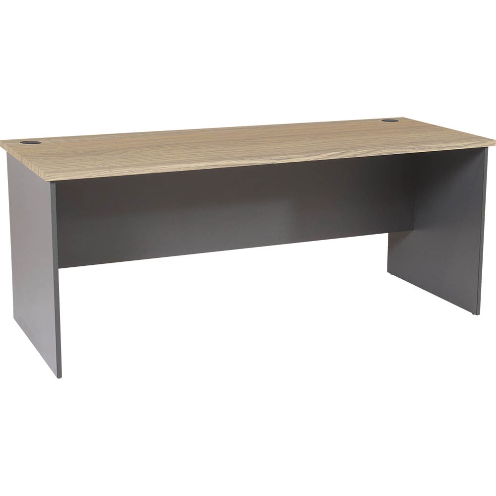 Image for RAPID WORKER OPEN DESK 1500 X 750MM OAK/IRONSTONE from Emerald Office Supplies Office National