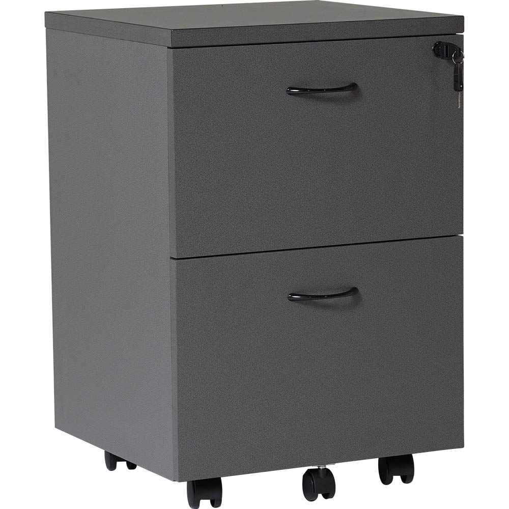 Image for RAPID WORKER MOBILE PEDESTAL 2-DRAWER LOCKABLE 690 X 465 X 447MM IRONSTONE from OFFICE NATIONAL CANNING VALE