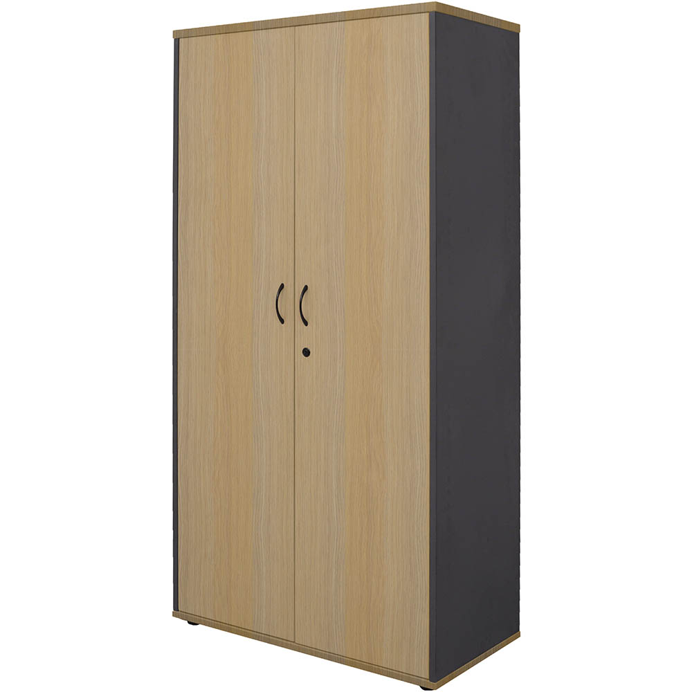 Image for RAPID WORKER CUPBOARD LOCKABLE 1800 X 900 X 450MM OAK/IRONSTONE from Office National Caloundra Business Supplies