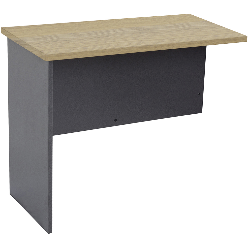 Image for RAPID WORKER CWR12 WORKSTATION DESK RETURN 1200 X 600MM OAK/IRONSTONE from Surry Office National
