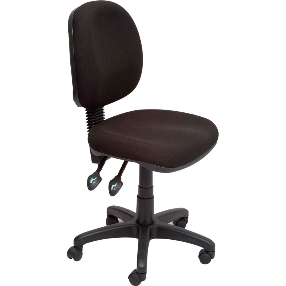 Image for RAPIDLINE EC070BM OPERATOR CHAIR MEDIUM BACK 2 LEVER BLACK from Office National Capalaba