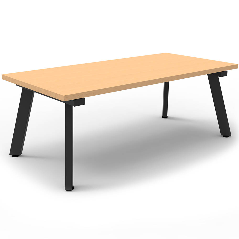 Image for RAPIDLINE ETERNITY COFFEE TABLE 1200 X 600MM BEECH/BLACK from OFFICE NATIONAL CANNING VALE