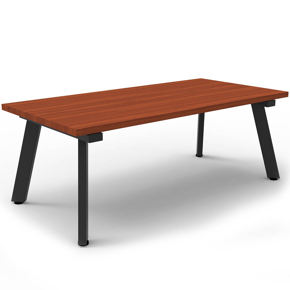 Image for RAPIDLINE ETERNITY COFFEE TABLE 1200 X 600MM CHERRY/BLACK from PaperChase Office National