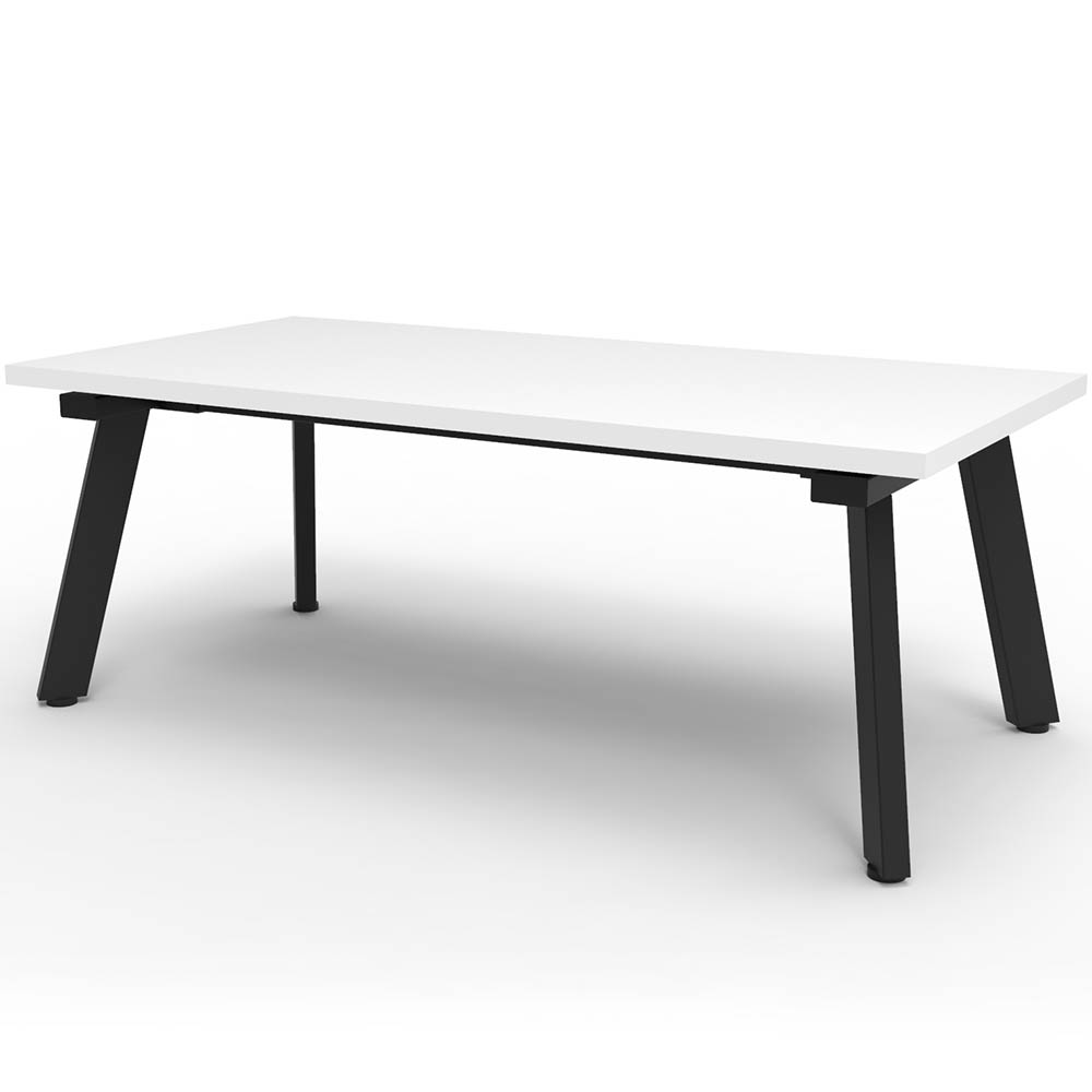 Image for RAPIDLINE ETERNITY COFFEE TABLE 1200 X 600MM NATURAL WHITE/BLACK from Axsel Office National