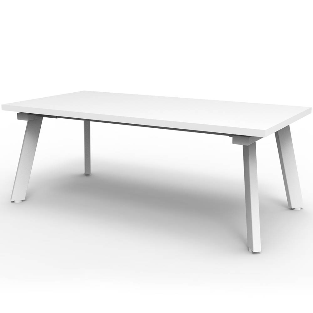 Image for RAPIDLINE ETERNITY COFFEE TABLE 1200 X 600MM NATURAL WHITE/WHITE SATIN from Discount Office National