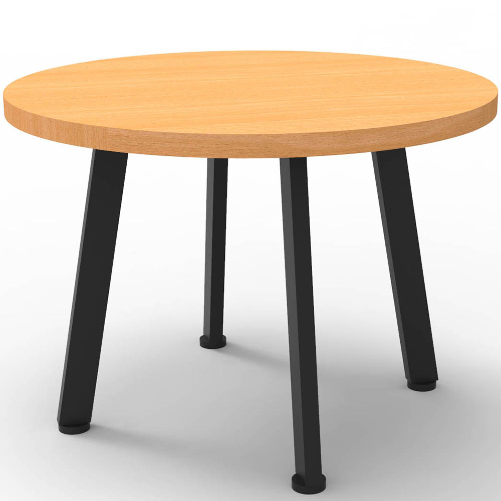 Image for RAPIDLINE ETERNITY COFFEE TABLE 600MM DIA BEECH/BLACK from Office National Kalgoorlie