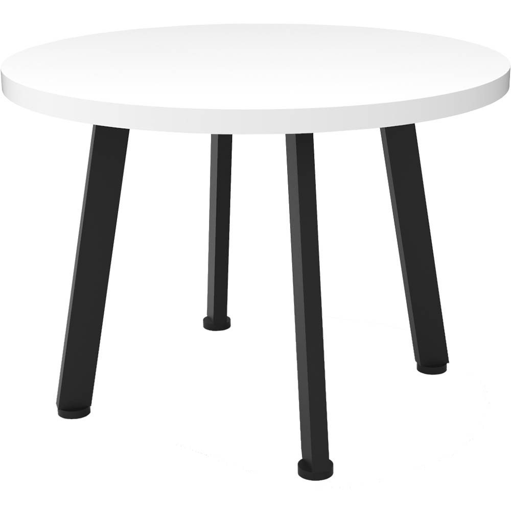 Image for RAPIDLINE ETERNITY COFFEE TABLE 600MM DIA NATURAL WHITE/BLACK from PaperChase Office National