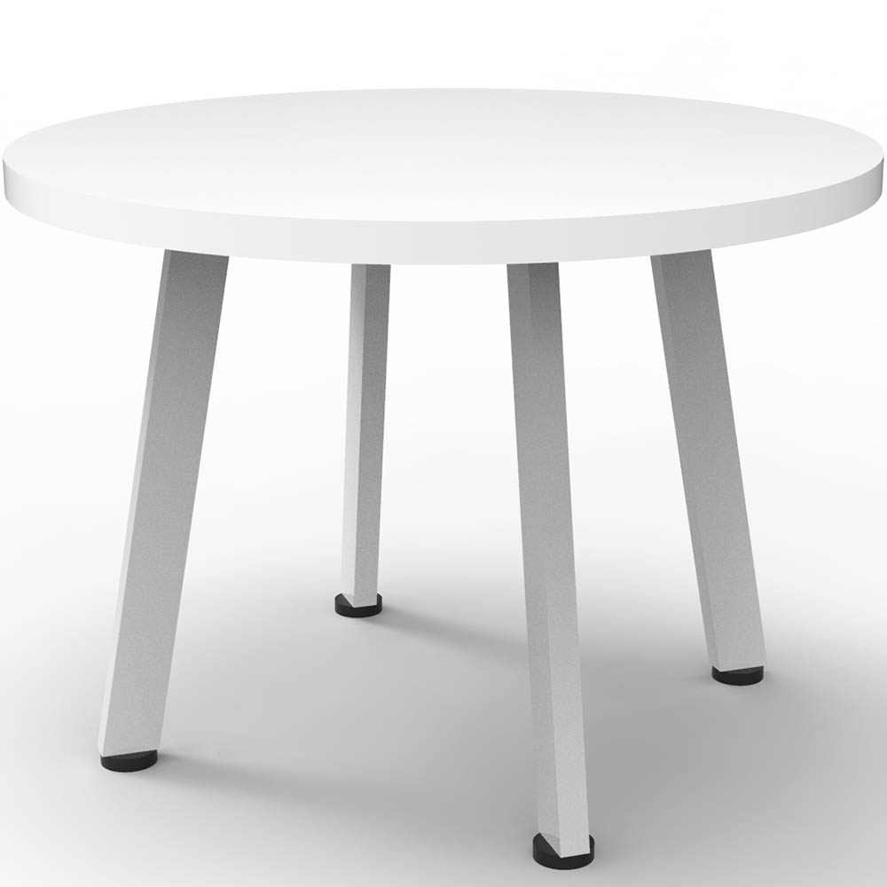 Image for RAPIDLINE ETERNITY COFFEE TABLE 600MM DIA NATURAL WHITE/WHITE SATIN from OFFICE NATIONAL CANNING VALE