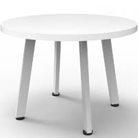 rapidline eternity coffee table 600mm dia natural white/white satin