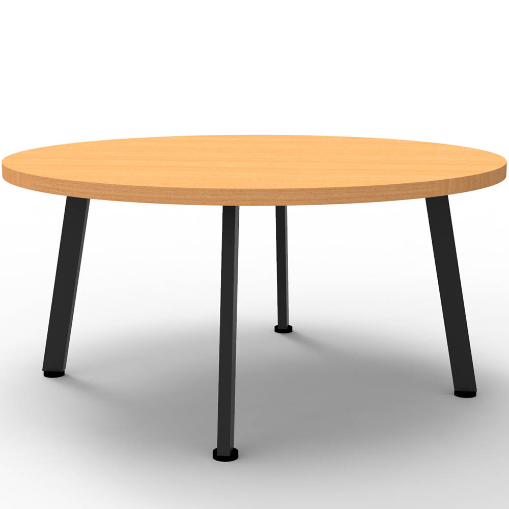 Image for RAPIDLINE ETERNITY COFFEE TABLE 900MM DIA BEECH/BLACK from Ezi Office National Tweed