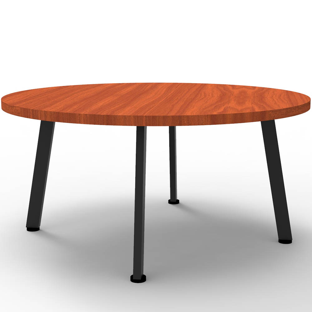 Image for RAPIDLINE ETERNITY COFFEE TABLE 900MM DIA CHERRY/BLACK from Office National