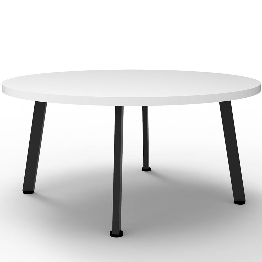 Image for RAPIDLINE ETERNITY COFFEE TABLE 900MM DIA NATURAL WHITE/BLACK from OFFICE NATIONAL CANNING VALE