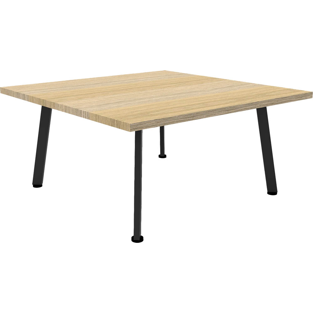 Image for RAPIDLINE ETERNITY COFFEE TABLE 900 X 900MM NATURAL OAK/BLACK from OFFICE NATIONAL CANNING VALE