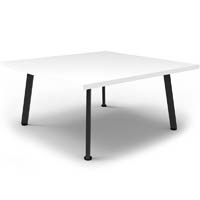 rapidline eternity coffee table 900 x 900mm natural white/black