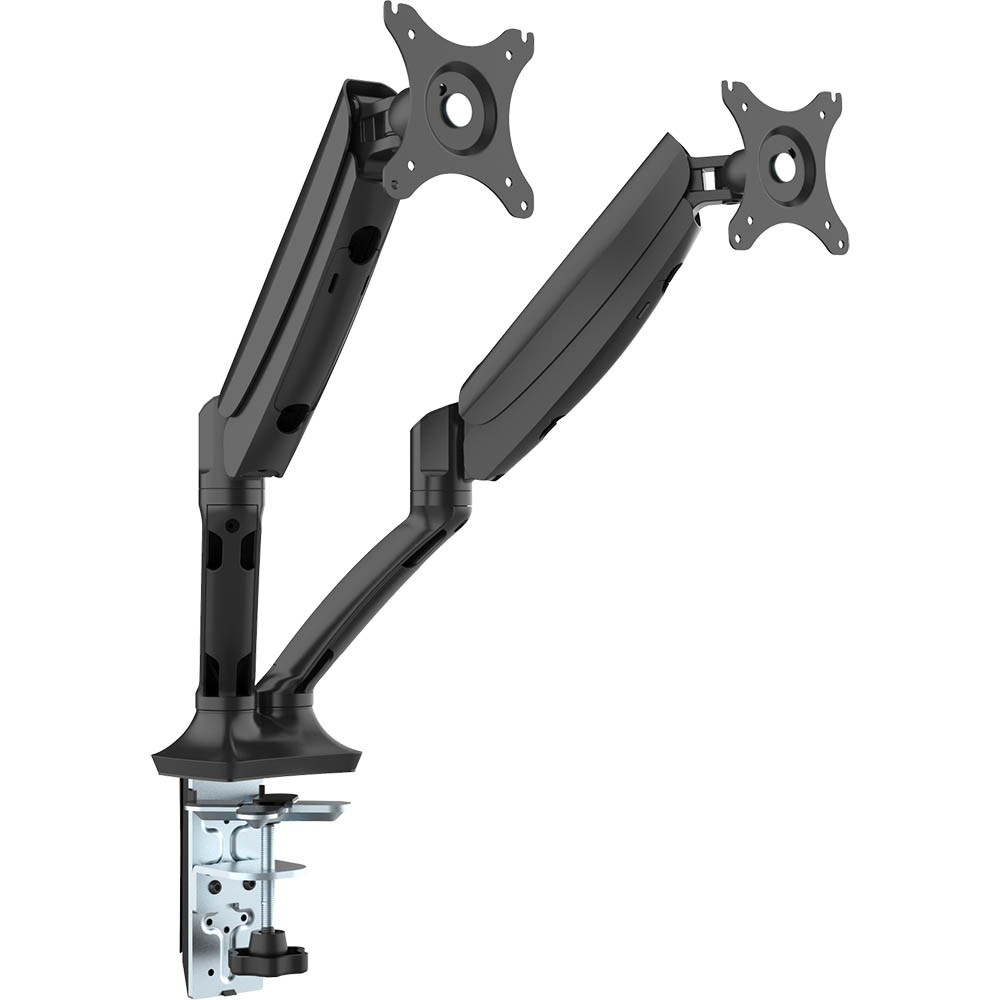 Image for RAPIDLINE EXECUTIVE GAS SPRING DUAL MONITOR ARM BLACK from PaperChase Office National