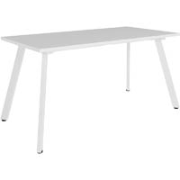 rapidline eternity meeting table 1500 x 750mm natural white/white