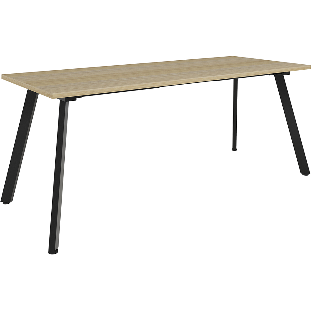 Image for RAPIDLINE ETERNITY MEETING TABLE 1800 X 750MM NATURAL OAK/BLACK from Discount Office National