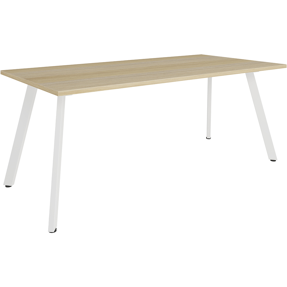 Image for RAPIDLINE ETERNITY MEETING TABLE 1800 X 900MM NATURAL OAK/WHITE from PaperChase Office National