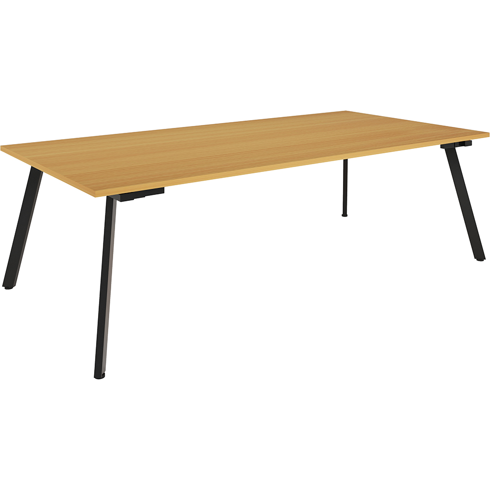 Image for RAPIDLINE ETERNITY MEETING TABLE 2400 X 1200MM BEECH/BLACK from PaperChase Office National