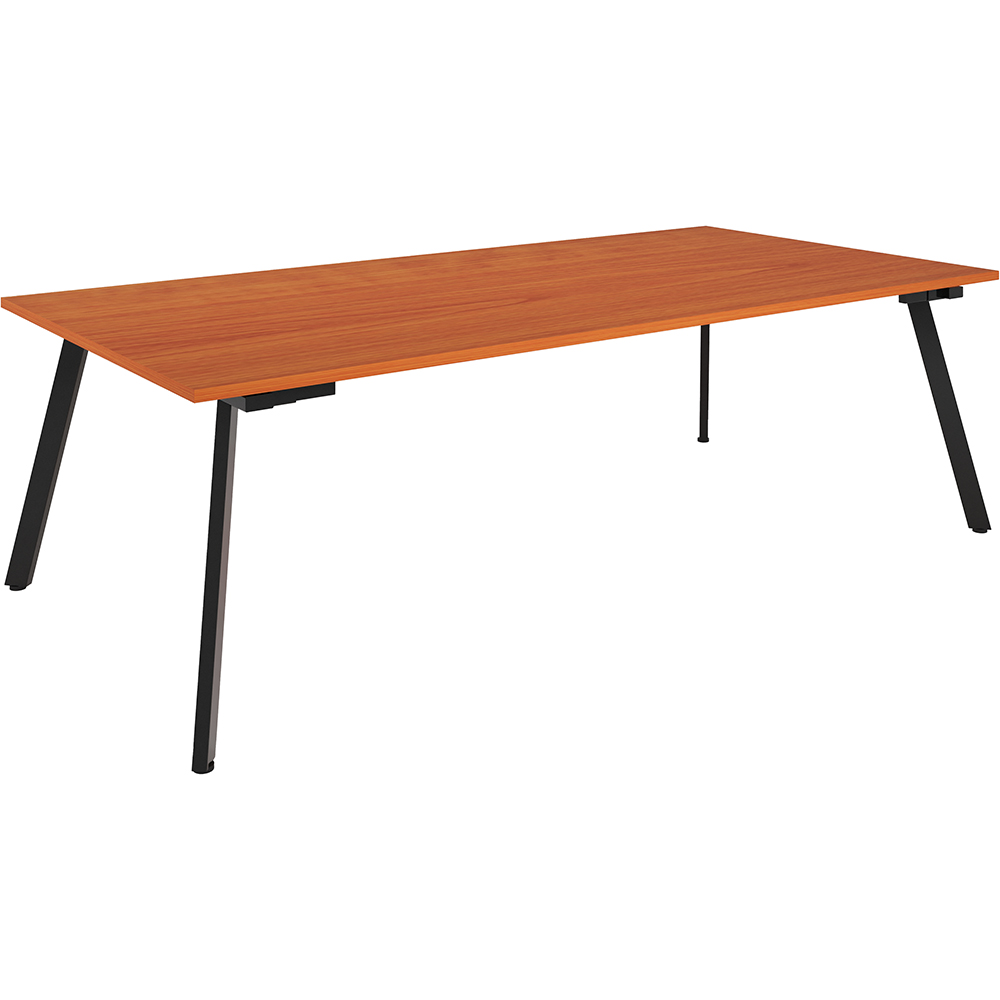 Image for RAPIDLINE ETERNITY MEETING TABLE 2400 X 1200MM CHERRY/BLACK from PaperChase Office National