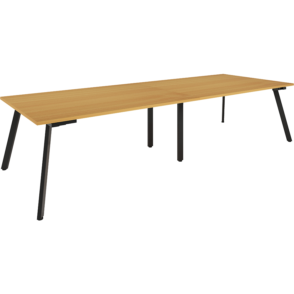 Image for RAPIDLINE ETERNITY MEETING TABLE 3200 X 1200MM BEECH/BLACK from Discount Office National