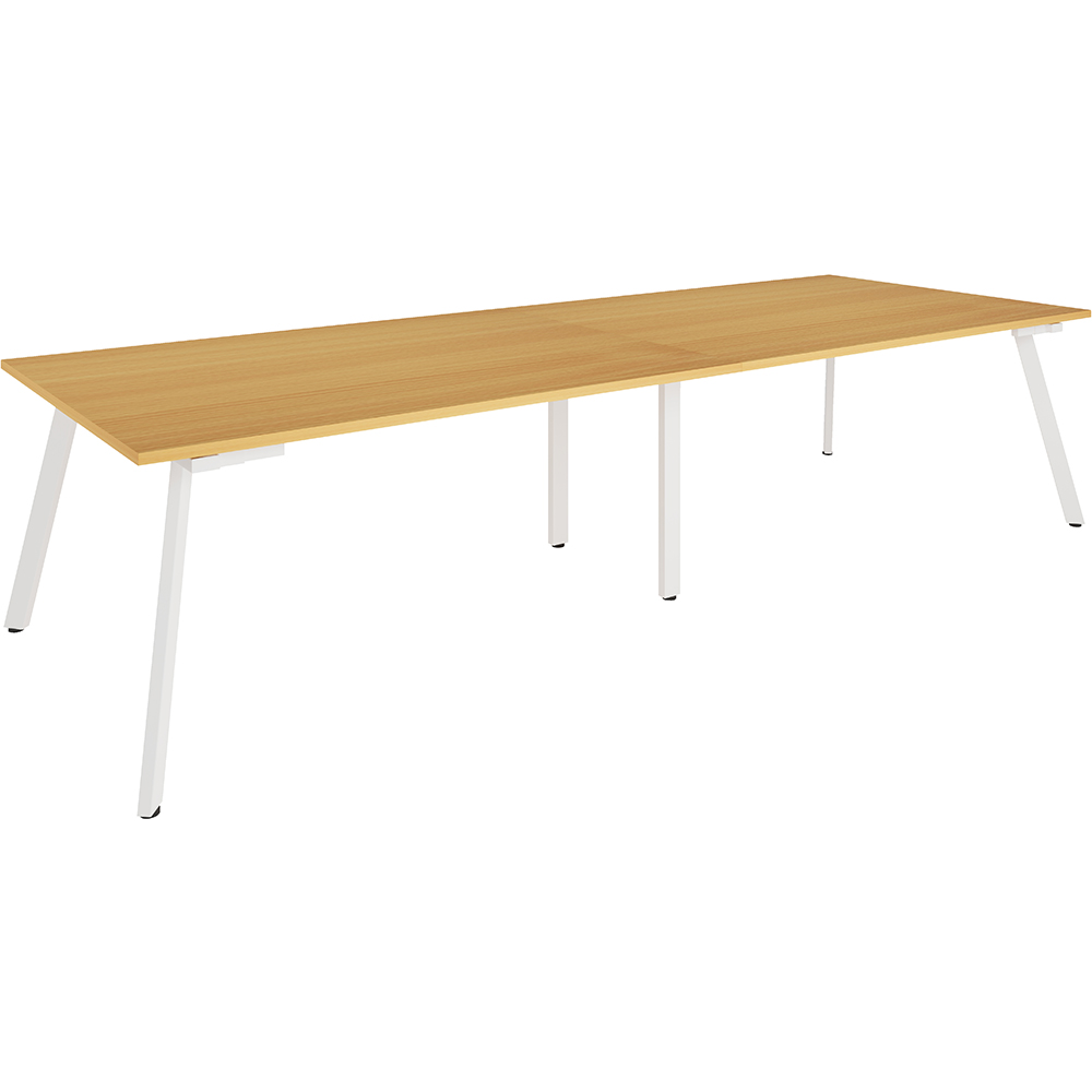 Image for RAPIDLINE ETERNITY MEETING TABLE 3200 X 1200MM BEECH/WHITE from Angletons Office National