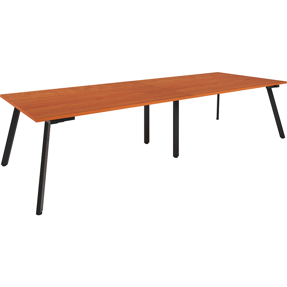Image for RAPIDLINE ETERNITY MEETING TABLE 3200 X 1200MM CHERRY/BLACK from Discount Office National