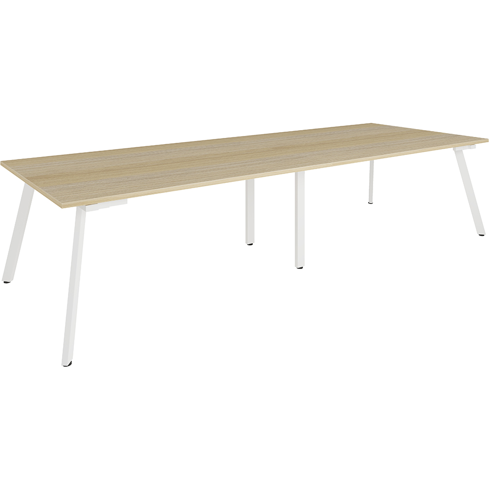 Image for RAPIDLINE ETERNITY MEETING TABLE 3200 X 1200MM NATURAL OAK/WHITE from Angletons Office National