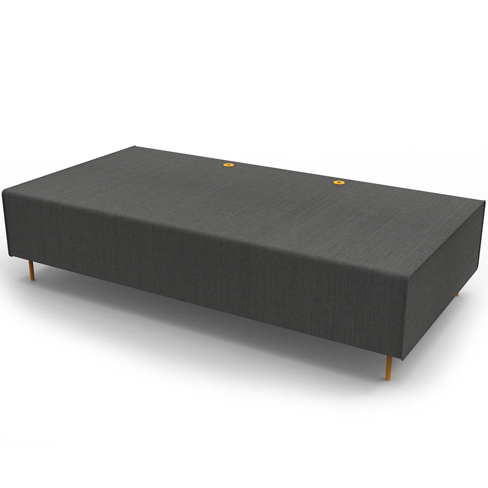 Image for RAPIDLINE FLEXI LOUNGE TRIPLE SEAT MODULE 1830 X 940 X 430MM CHARCOAL ASH from PaperChase Office National