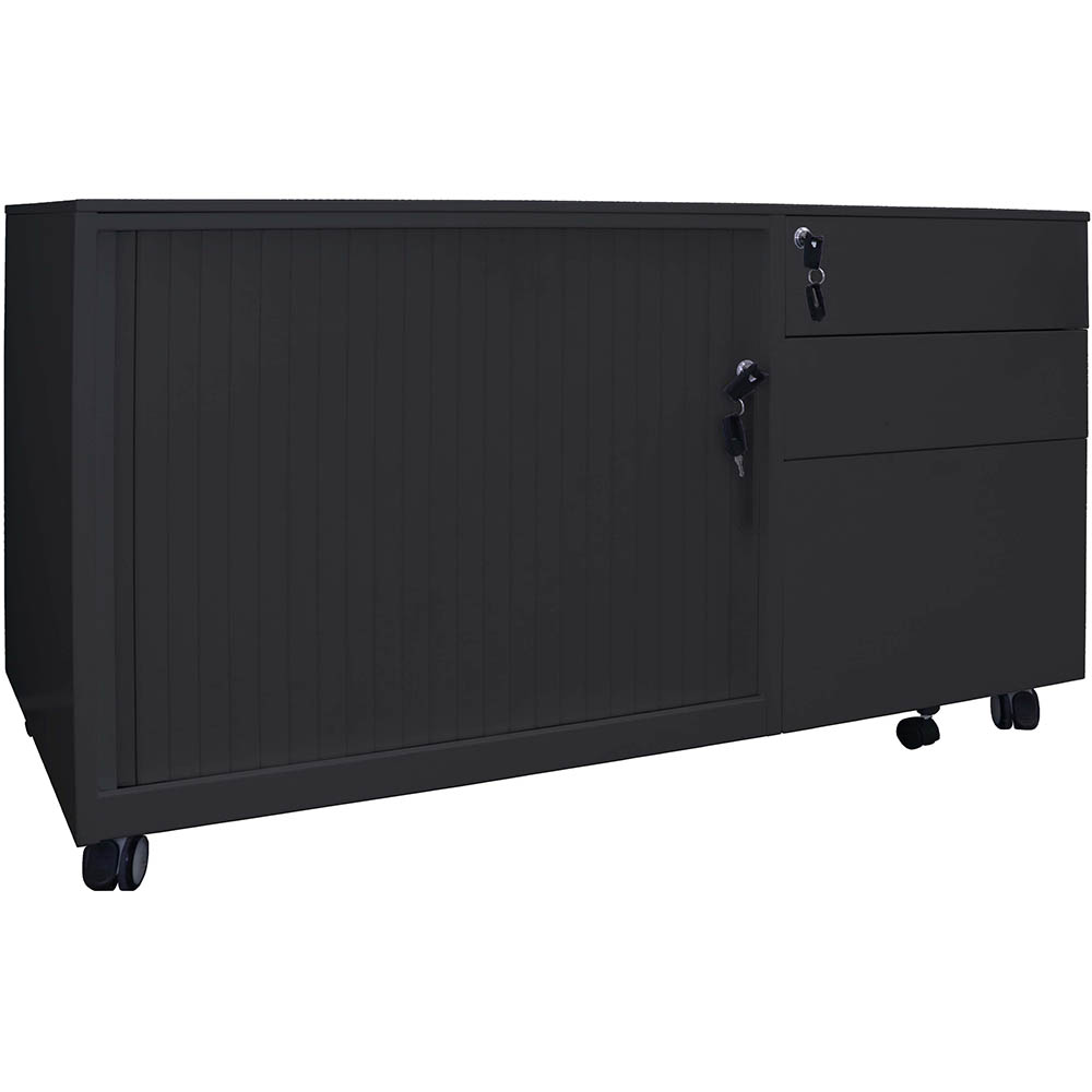 Image for RAPIDLINE TAMBOUR DOOR CADDY LEFT HAND BLACK from Office National Caloundra Business Supplies