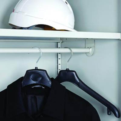 Image for GO CUPBOARD SHELF WITH COAT RAIL SILVER GREY from SBA Office National - Darwin