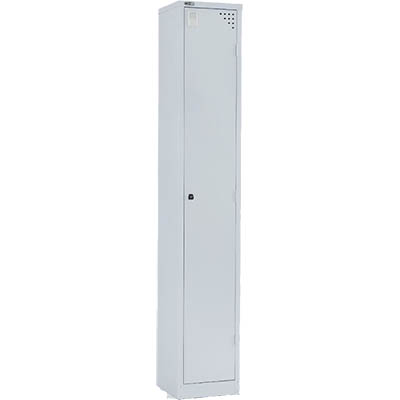 Image for GO STEEL LOCKER 1 DOOR 305 X 455 X 1830MM WITH BUTTERFLY LOCK SILVER GREY from Office National