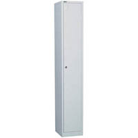 go steel locker 1 door 305 x 455 x 1830mm silver grey
