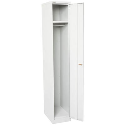 Image for GO STEEL LOCKER 1 DOOR 380 X 455 X 1830MM SILVER GREY from Surry Office National