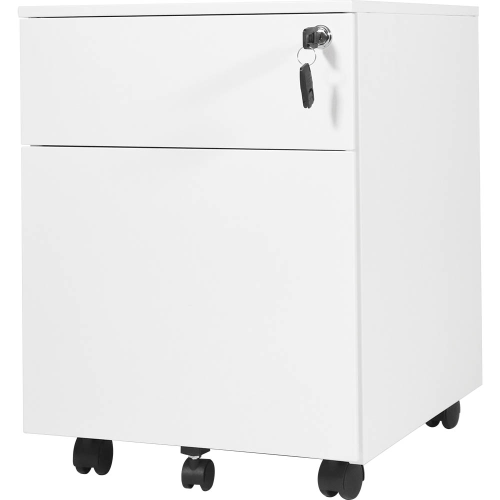 Image for RAPIDLINE GO STEEL MOBILE PEDESTAL 2 DRAWER LOCKABLE 390 X 472 X 527MM WHITE CHINA from Aztec Office National Melbourne