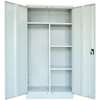 go swing door cupboard wardrobe 910 x 450 x 1830mm silver grey