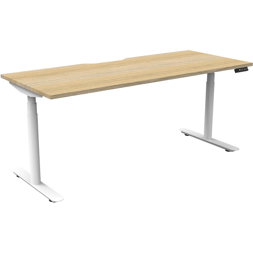 Image for RAPIDLINE HALO PLUS SINGLE SIDED WORKSTATION 1200MM NATURAL OAK TOP / WHITE FRAME from Office National