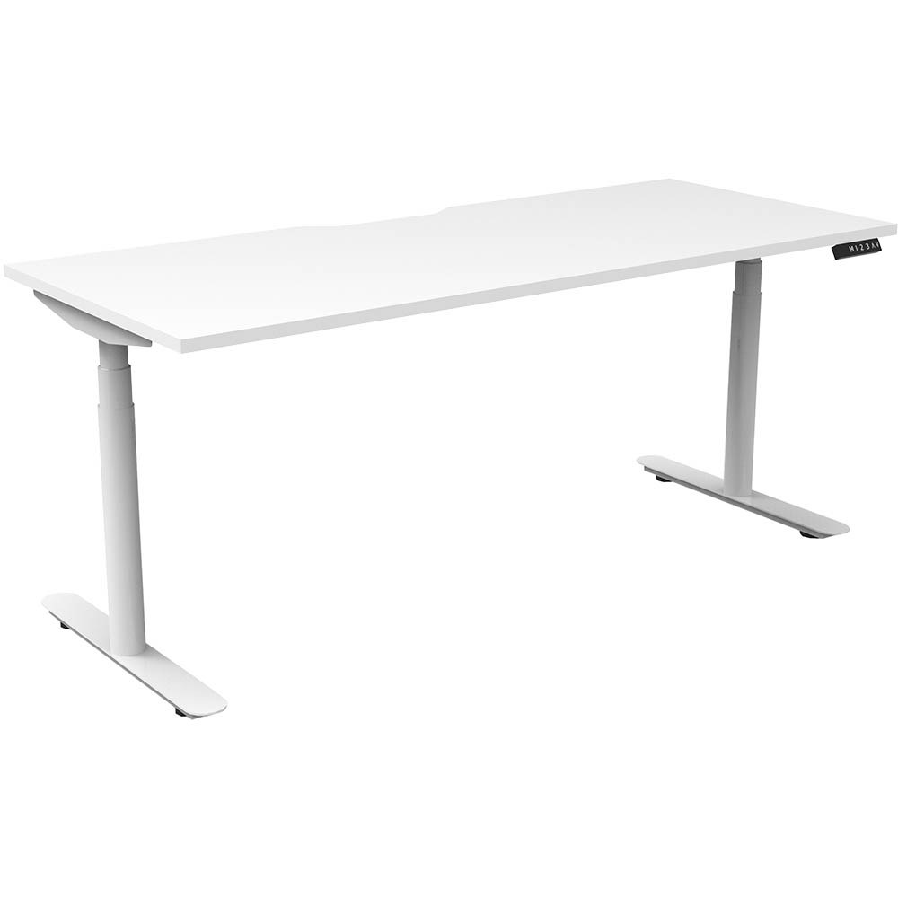 Image for RAPIDLINE HALO PLUS SINGLE SIDED WORKSTATION 1800MM NATURAL WHITE TOP / WHITE FRAME from Surry Office National