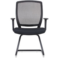 rapidline hartley visitor chair cantilever medium mesh back arms black