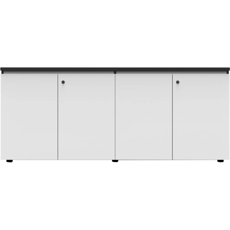 RAPID INFINITY DELUXE 4 SWING DOOR CUPBOARD 1800 X 450 X 730MM NATURAL WHITE LAMINATE BLACK RIGID EDGING |  | 7098414i