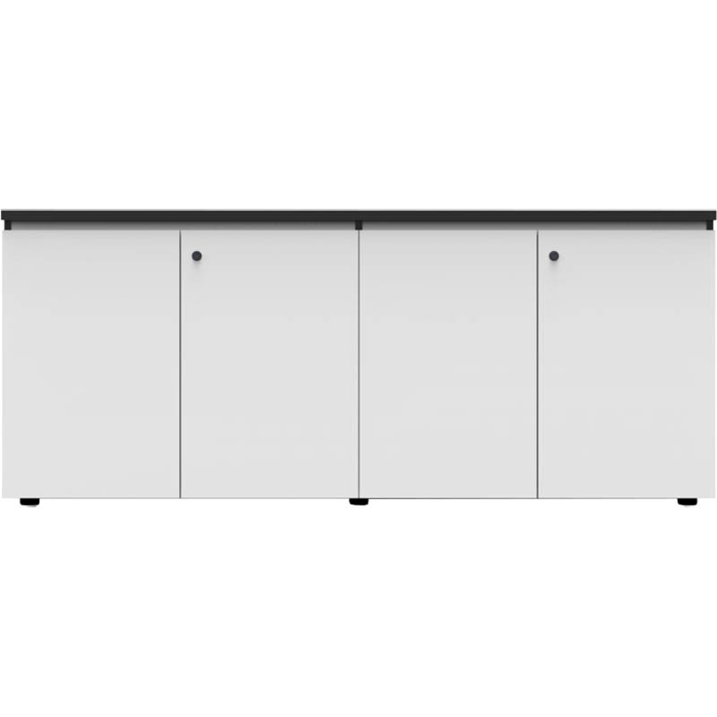 Image for RAPID INFINITY DELUXE 4 SWING DOOR CUPBOARD 1800 X 450 X 730MM NATURAL WHITE LAMINATE BLACK RIGID EDGING from Hedland Emporium Office National