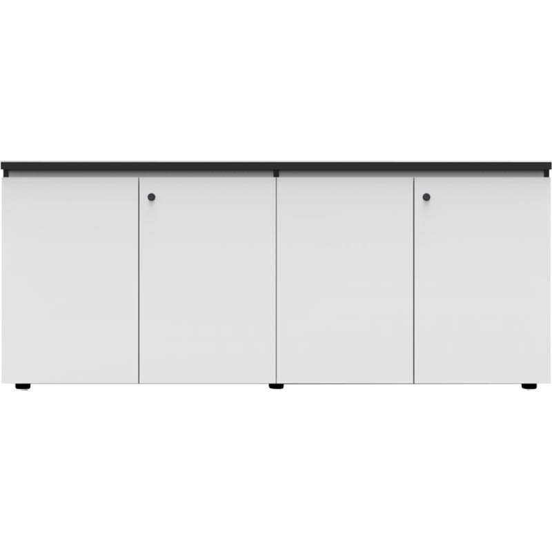 Image for RAPID INFINITY DELUXE 4 SWING DOOR CUPBOARD 1800 X 450 X 730MM NATURAL WHITE LAMINATE BLACK RIGID EDGING from Office National Barossa