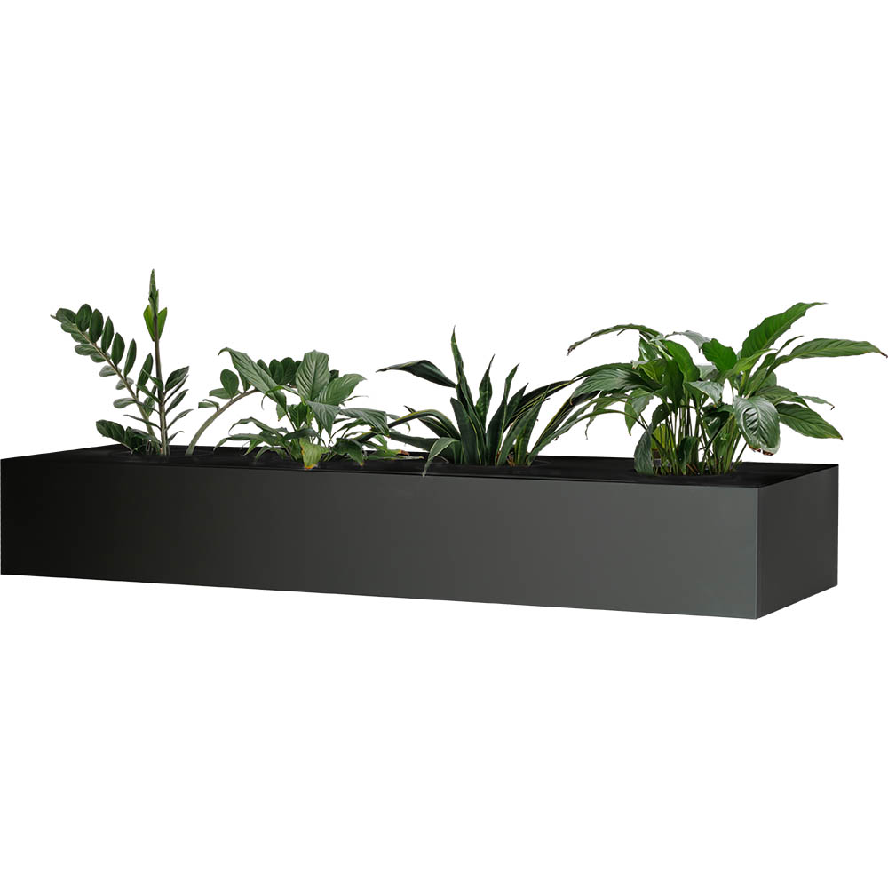 Image for RAPIDLINE GO PLANTER BOX FOR PERFORATED CUPBOARD 1530MM BLACK from Pirie Office National