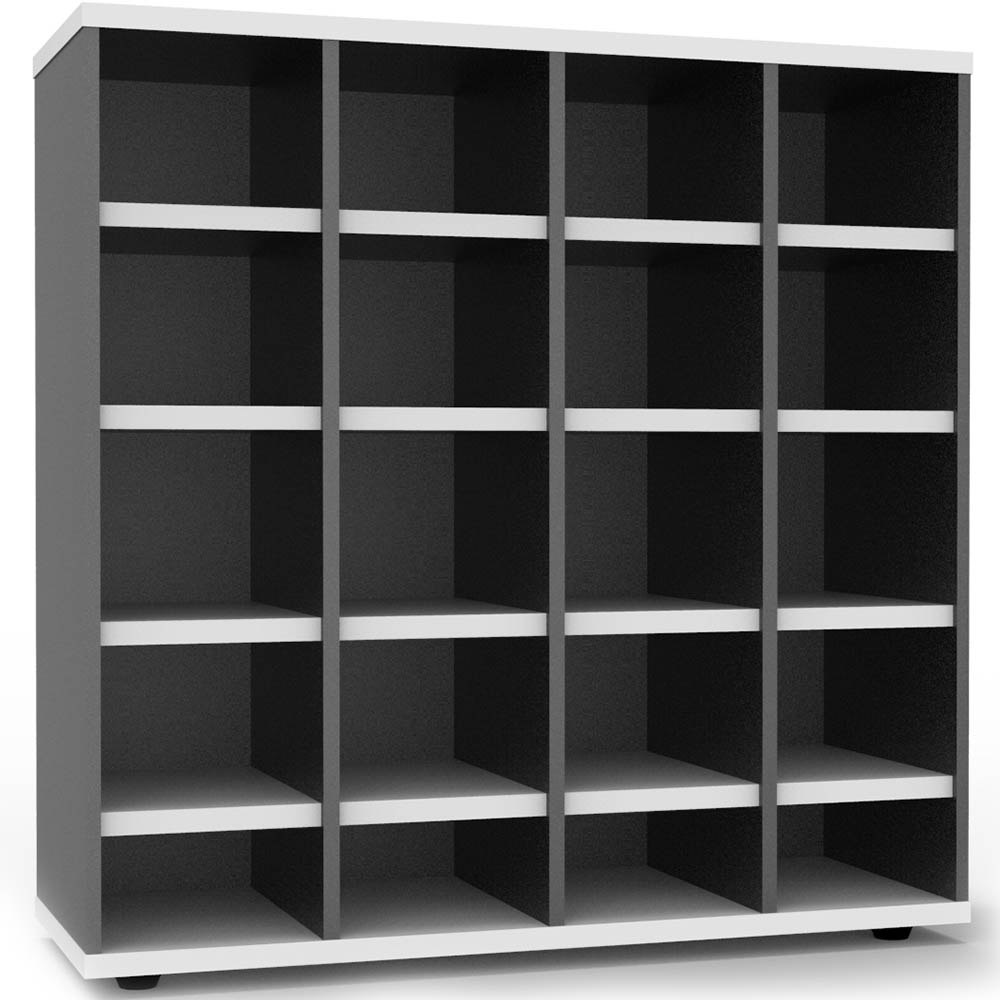 Image for RAPID WORKER PIGEON HOLE UNIT 1040 X 1040 X 380MM WHITE/IRONSTONE from Emerald Office Supplies Office National